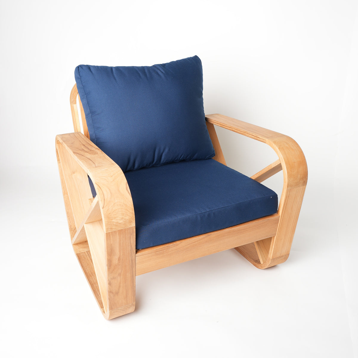 variant-only: Bålamöllan loungestol med blå dyna