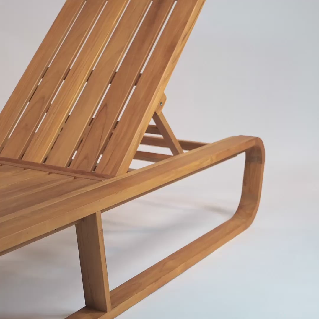 Video laden: Bålamöllan Teak-Sonnenliege mit Polster