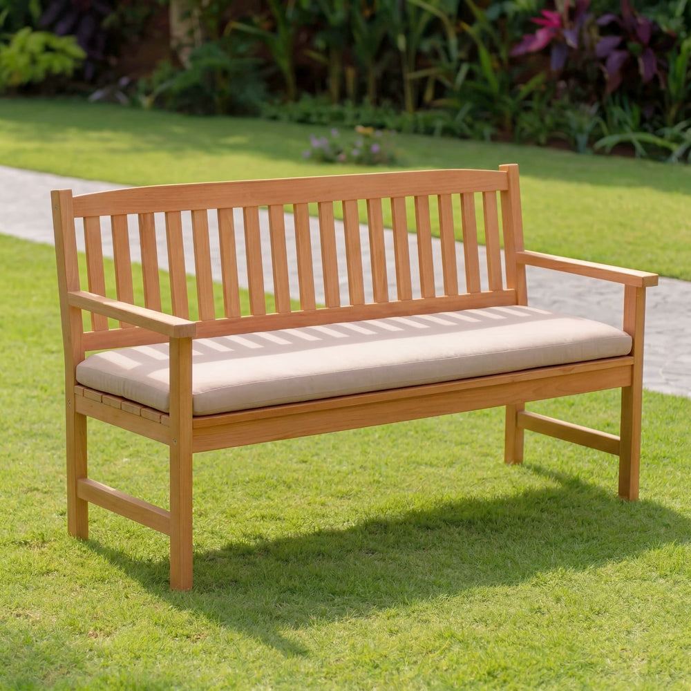 Rönneholm – Trädgårdssoffa i Teak A/B-grade med sittdyna Stockamöllan